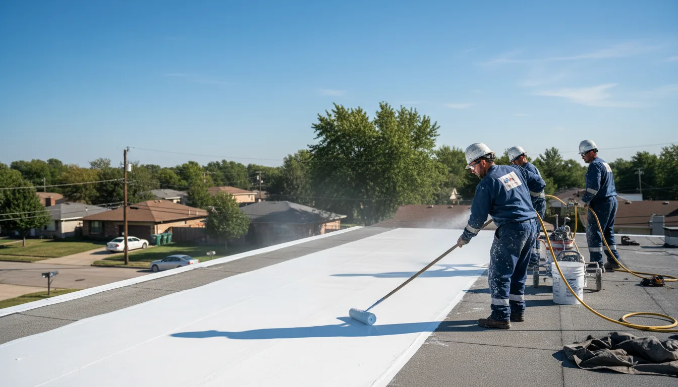 Commercial roof coating in Emeigh, PA near me